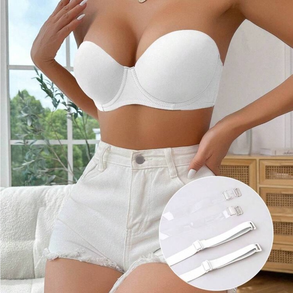 SHEIN White Strapless Bra
